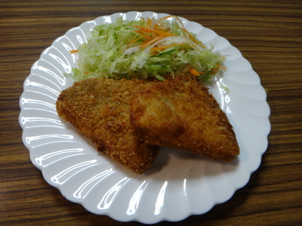 カラカサタケのフライ