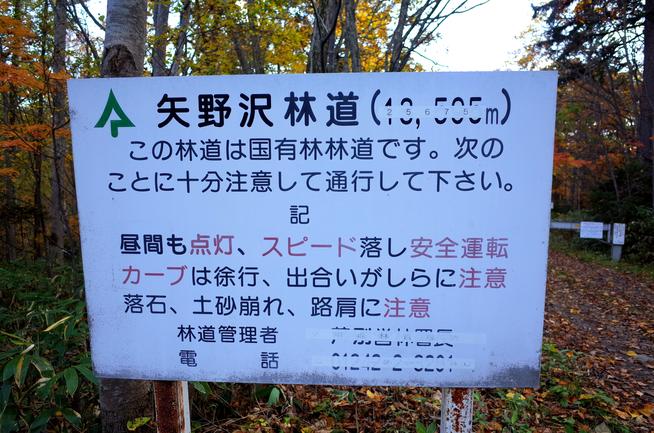 矢野沢林道入り口