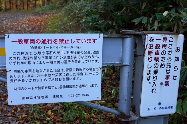 矢野沢林道入り口