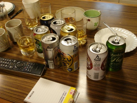 ビールと発泡酒の飲み比べ